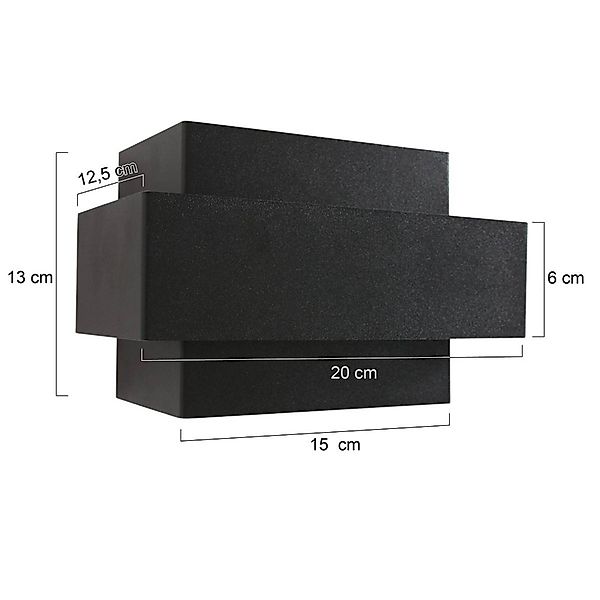 LED-Wandleuchte Muro 3368, schwarz, up/down, G9, 2.700 K günstig online kaufen