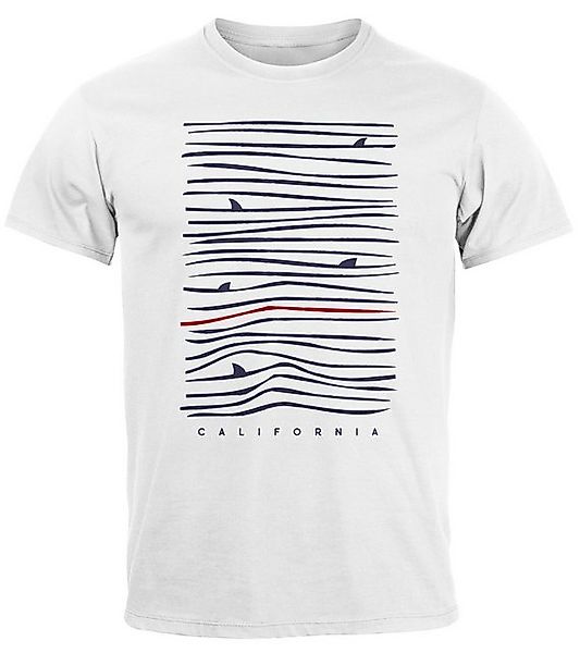 Neverless Print-Shirt Herren T-Shirt Frontprint Minimalismus günstig online kaufen