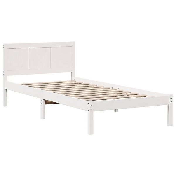 vidaXL Bett Weißes Kiefer Bettgestell Weiß Massivholz Kiefer 90 x 190 cm (1 günstig online kaufen