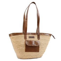 NATUREHOME Schultertasche Umhängetasche Shopper Korb Palmblatt, günstig online kaufen