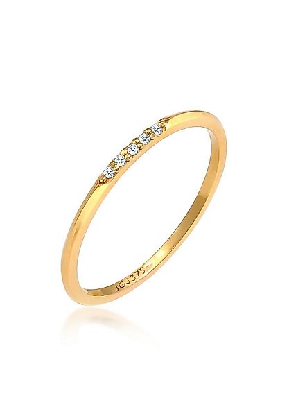 Elli DIAMONDS Diamantring Bandring Verlobung Diamanten Elegant Fein 375 Gol günstig online kaufen