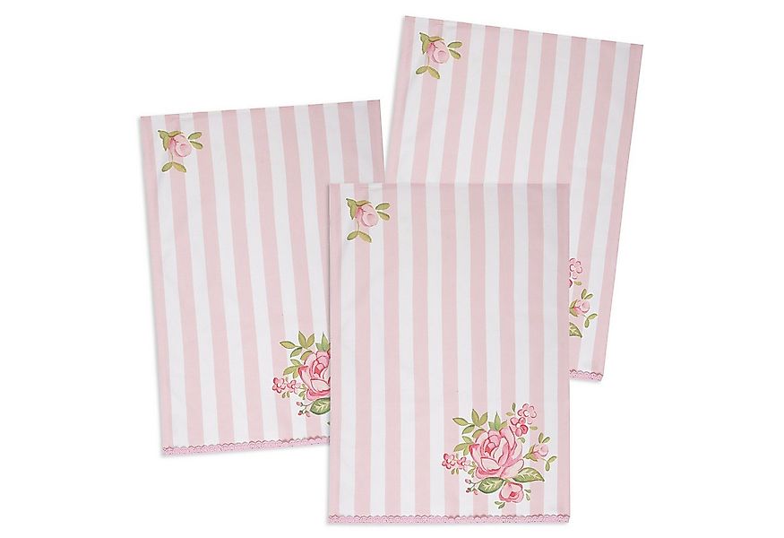 Clayre & Eef Geschirrtuch Sweet Roses, (Set, 3-tlg., 3-teilig), Geschirrtüc günstig online kaufen