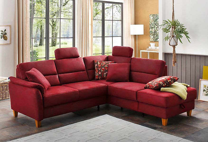 Home affaire Ecksofa Palmera L-Form, Federkern, günstig online kaufen