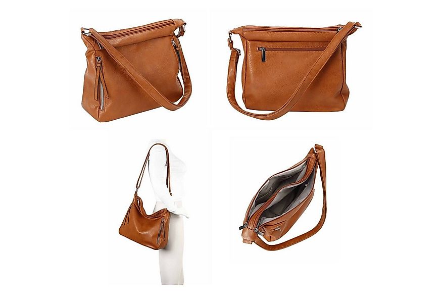 ITALYSHOP24 Schultertasche Damen Tasche Shopper Crossbody Handtasche Umhäng günstig online kaufen
