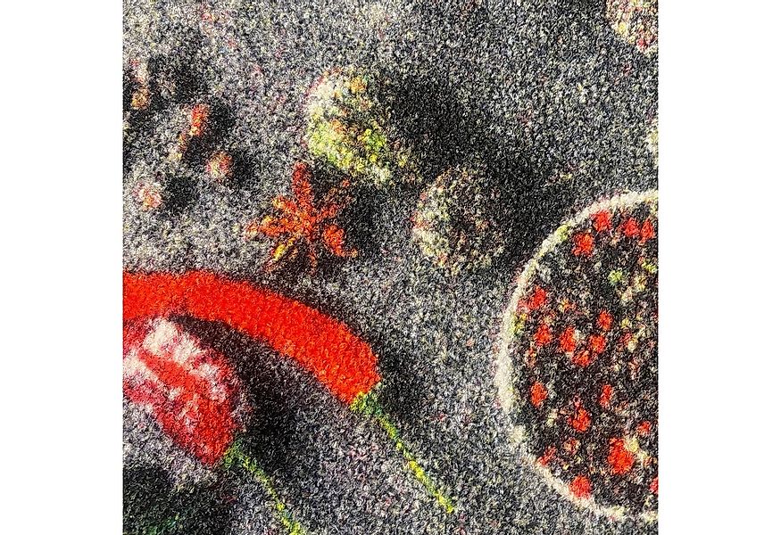 Carpetia Teppich Küchenläufer mit Gelrücken waschbar Kochlöffel und bunten günstig online kaufen