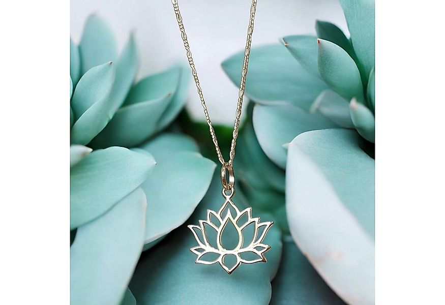 MadamLili Kette mit Anhänger 925 Sterling Silber Kette mit Lotus Anhänger - günstig online kaufen