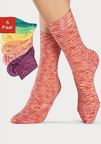 H.I.S Freizeitsocken (Packung, 6-Paar) mit farbigem Garn günstig online kaufen