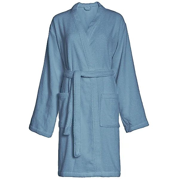 Marc O'Polo Bademantel Kimono Tali - Farbe: stone blue - L günstig online kaufen