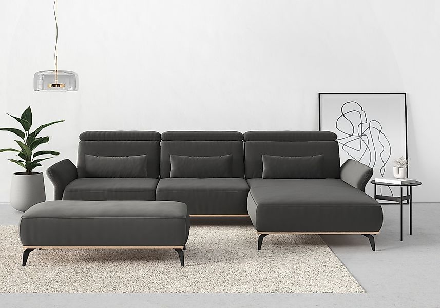 Places of Style Ecksofa "Fjord L-Form", massiv, wahlweise mit Armlehnfunkti günstig online kaufen