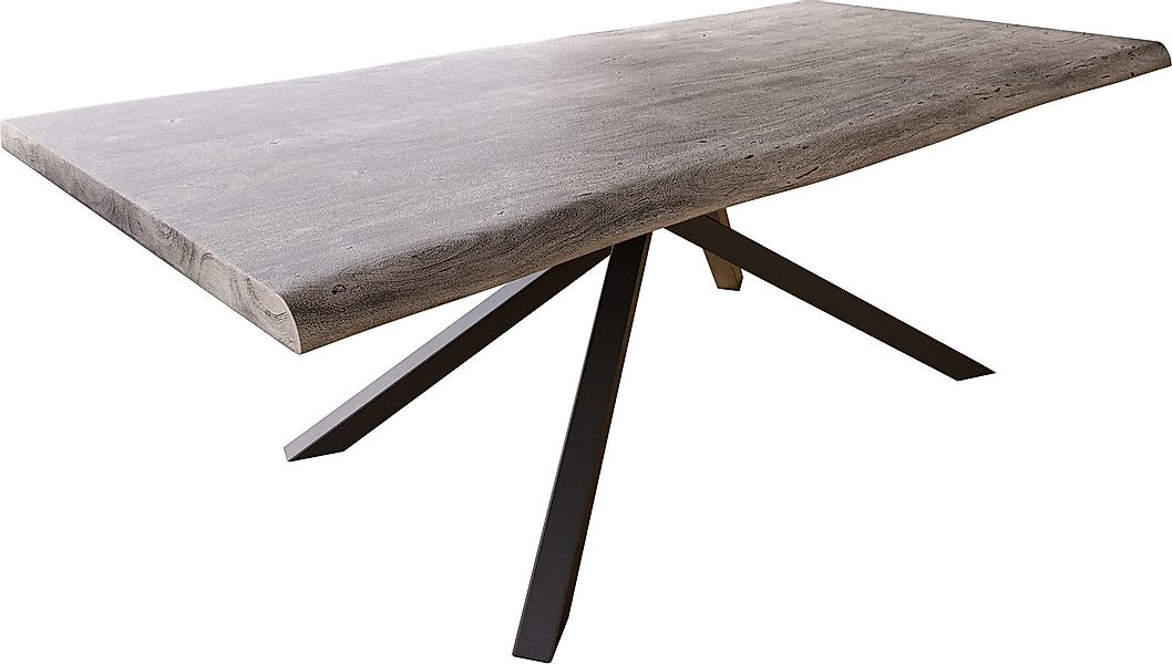 DELIFE Esstisch Edge, Akazie Platin 220x100 günstig online kaufen