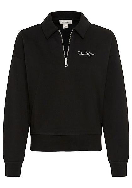 Calvin Klein Jeans Sweatshirt Regular fit mit Troyer-Kragen günstig online kaufen