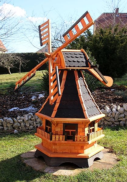 Holzdekoladen Deko-Windrad 1,30 m XL Windmühle günstig online kaufen