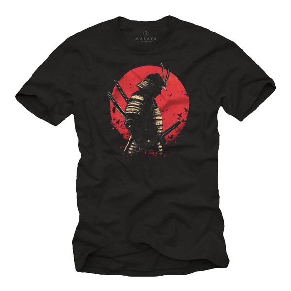 MAKAYA Print-Shirt Japan Style Samurai Design günstig online kaufen
