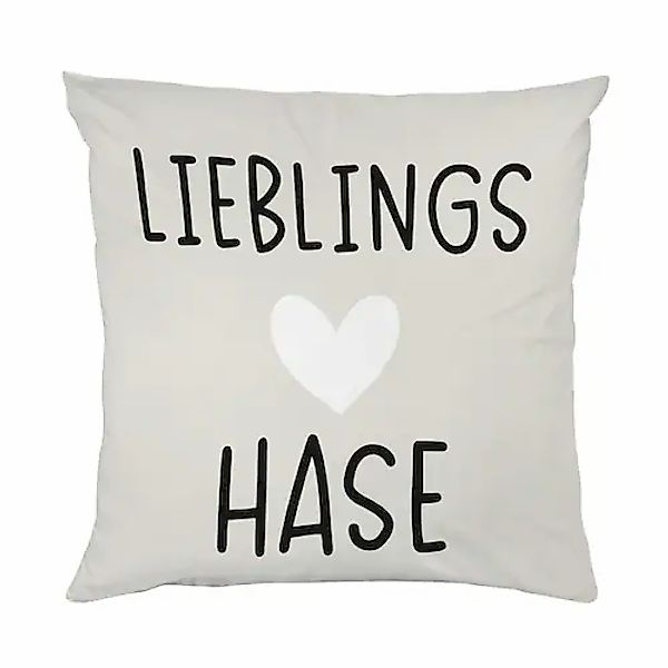 queence Dekokissen »Lieblings Hase«, Beidseitig bedruckte Kissenhülle, Kiss günstig online kaufen