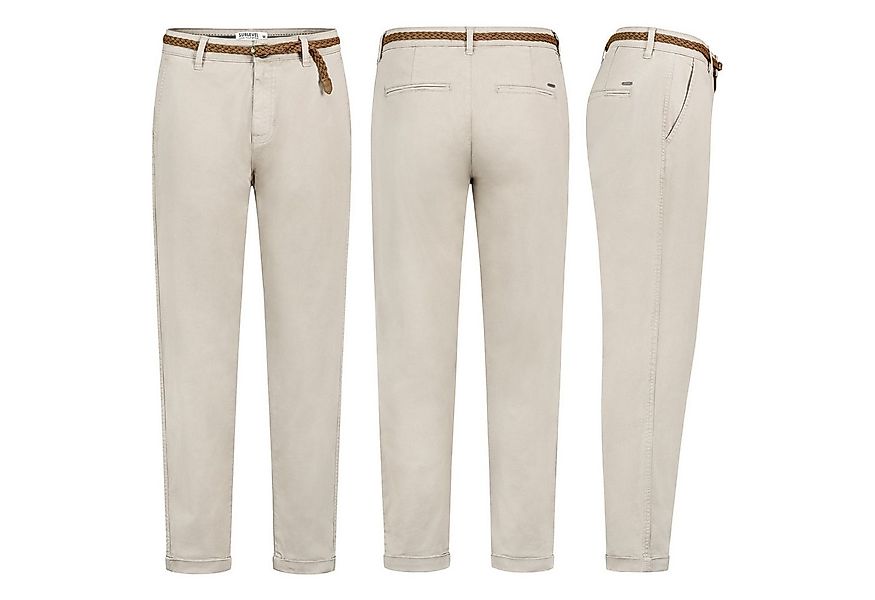 SUBLEVEL Chinos Damen Chino Hose Stoffhose inkl.Gürtel Businesshose Freizit günstig online kaufen