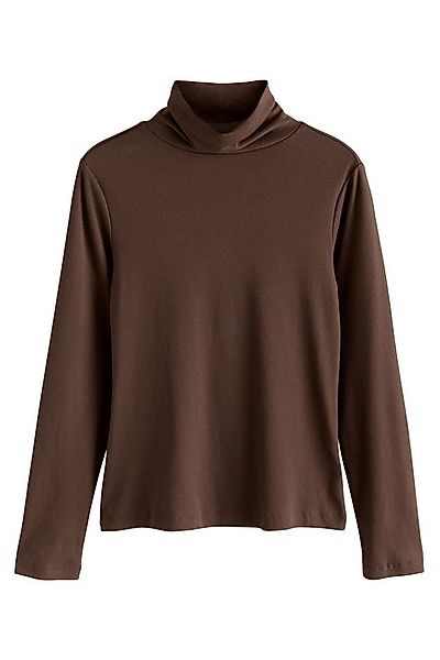 Next Rollkragenshirt Geripptes Langarmshirt mit Rollkragen (1-tlg) günstig online kaufen