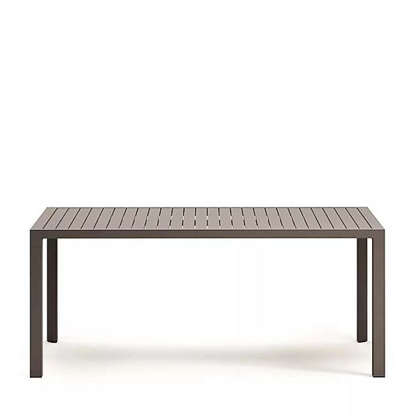 Aluminium Gartentisch braun in modernem Design 180 cm breit günstig online kaufen