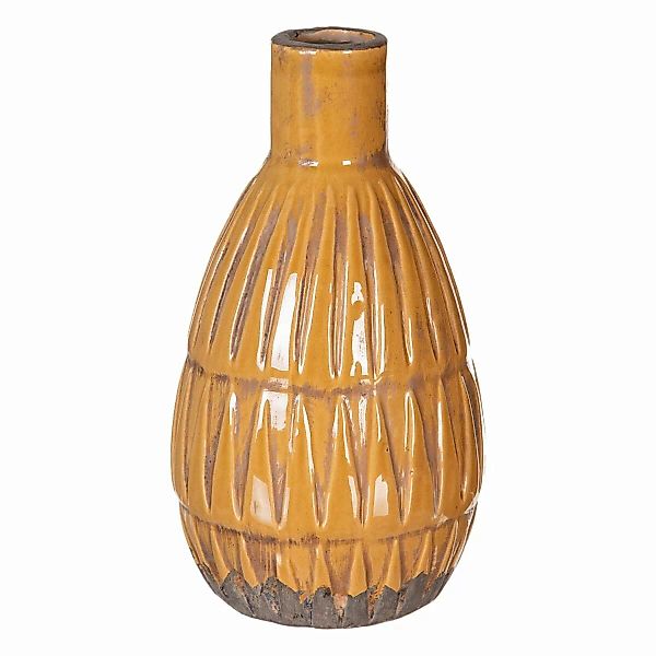 Vase 14 X 14 X 25,5 Cm Aus Keramik Senf günstig online kaufen