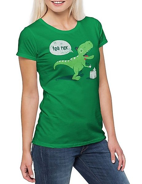 Urban Backwoods Print-Shirt Tea-Rex III Damen T-Shirt Tyrannosaurus Tea Tee günstig online kaufen