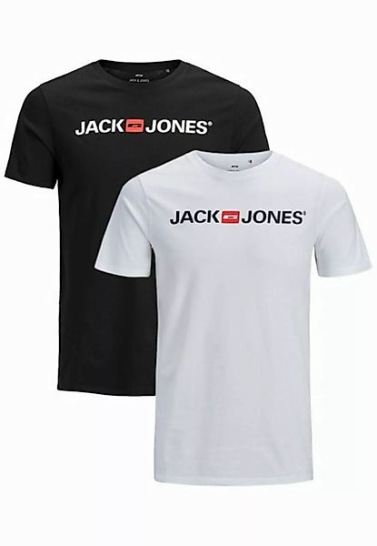 Jack & Jones T-Shirt JJECORP LOGO Print Kurzarm 2-er Stück Pack T-Shirt (2- günstig online kaufen