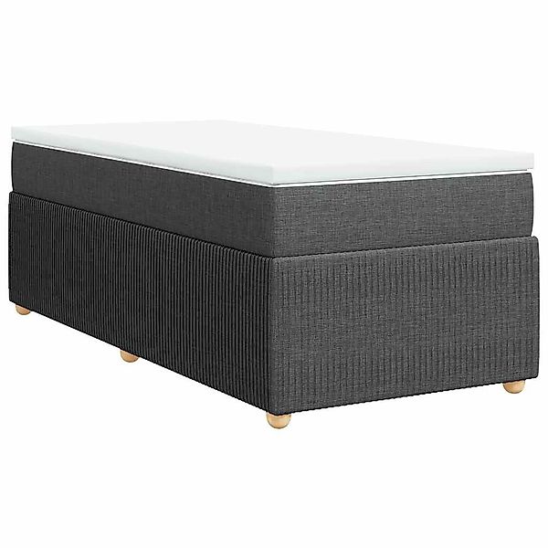 vidaXL Bett Boxspringbett mit Matratze Dunkelgrau günstig online kaufen