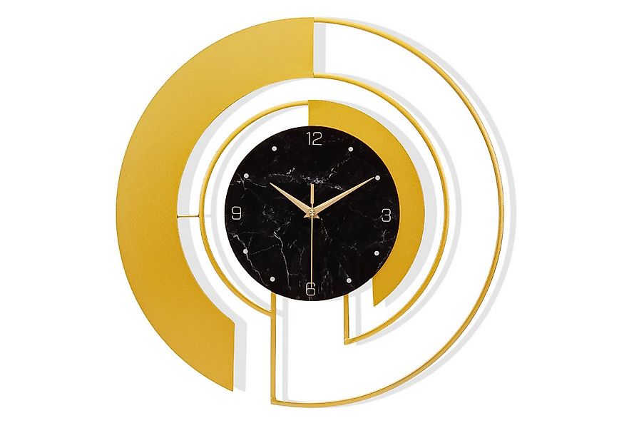 Yorbay Wanduhr 46cm Luxus Wanduhren Wohnzimmer Elegante Gold Schwarz Kombin günstig online kaufen
