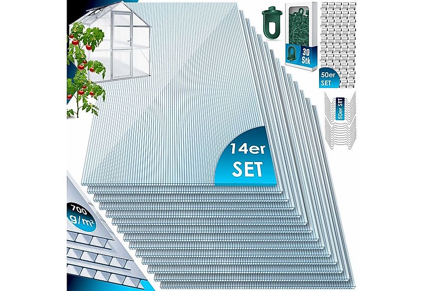 KESSER Hohlkammerplatte Doppelstegplatte aus Polycarbonat geeignet für Gewä günstig online kaufen