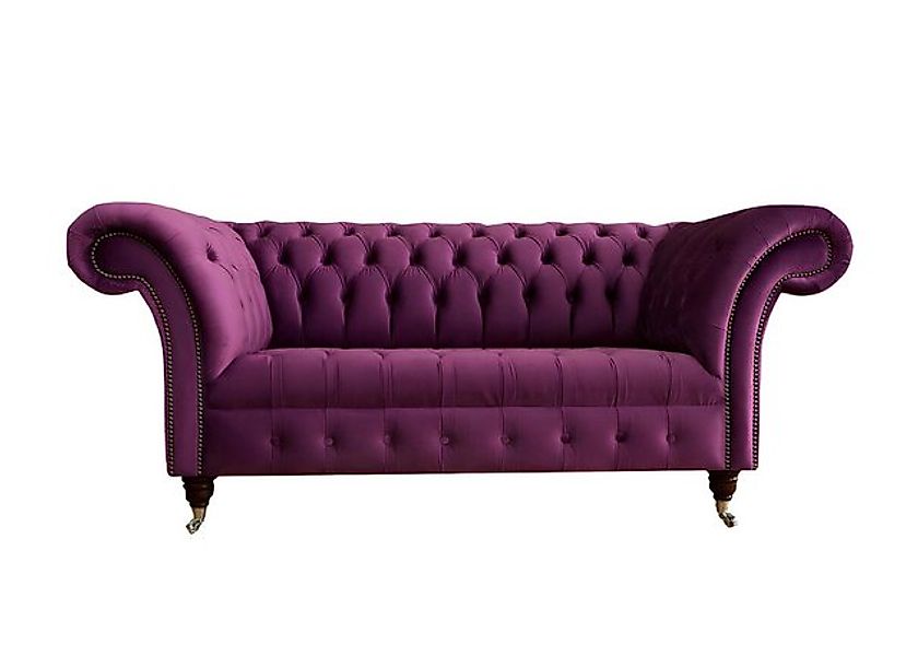 Xlmoebel Sofa Zweisitzer Chesterfield Sofa in Violett mit modernem Design f günstig online kaufen