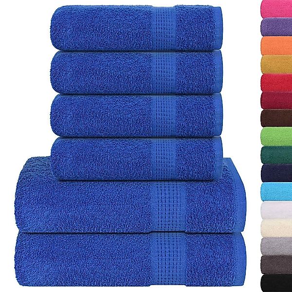 vidaXL Badetücher 6-tlg. Handtuch-Set Blau 360 günstig online kaufen