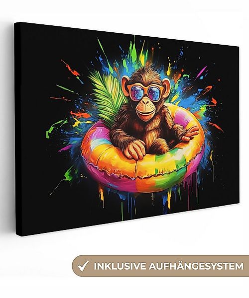 OneMillionCanvasses® Leinwandbild Graffiti - Sommer - Affe - Tier, Fotodruc günstig online kaufen