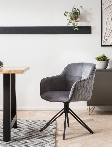 SalesFever Armlehnstuhl Stilvoller Esszimmerstuhl, mit 360° günstig online kaufen
