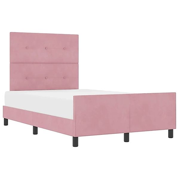 vidaXL Boxspringbett mit Kopfteil Rosa 120 x 200 cm Samt 3344938 günstig online kaufen