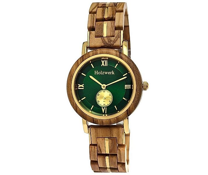 Holzwerk Quarzuhr kleine Damen Designer Holz & Edelstahl Armband Uhr, (inkl günstig online kaufen