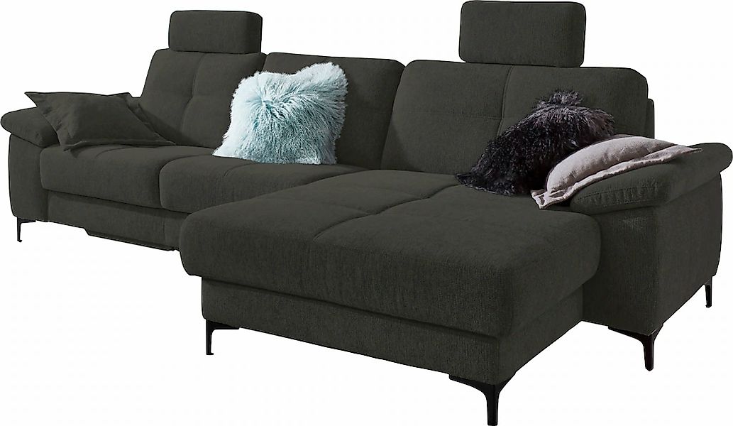 3C Carina Ecksofa "Burnaby bequem und modern, L-Form", 2 Kopfstützen, optio günstig online kaufen