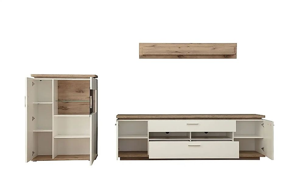 uno Wohnkombination  Parez ¦ weiß ¦ Maße (cm): B: 300 H: 181 T: 50.0 Kommod günstig online kaufen