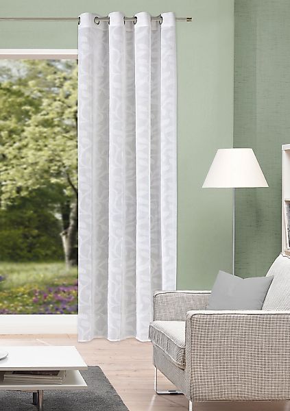 HOME WOHNIDEEN Vorhang "PIXEL" Ösen 1 Stk. tlg. Ösenschal Leinenoptik Scher günstig online kaufen