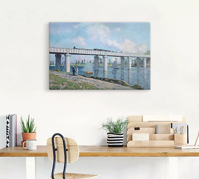 Artland Leinwandbild "Die Eisenbahnbrücke von Argenteuil.", Brücken, (1 St. günstig online kaufen