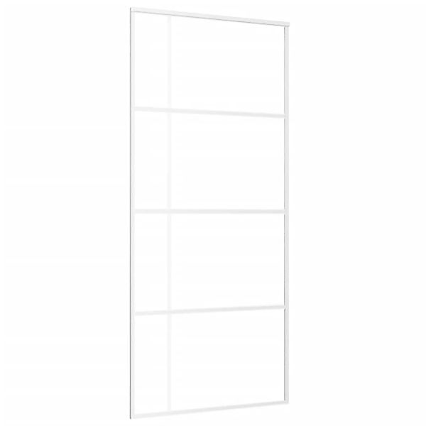 vidaXL Haustür Schiebetür ESG-Mattglas und Aluminium günstig online kaufen