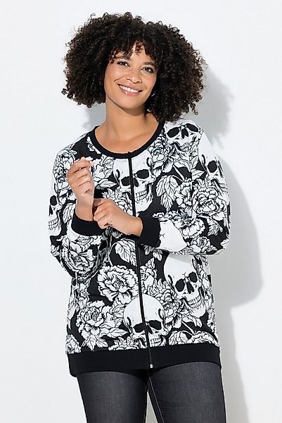 Angel of Style Sweatjacke Sweatjacke Totenkopf/Rosen günstig online kaufen