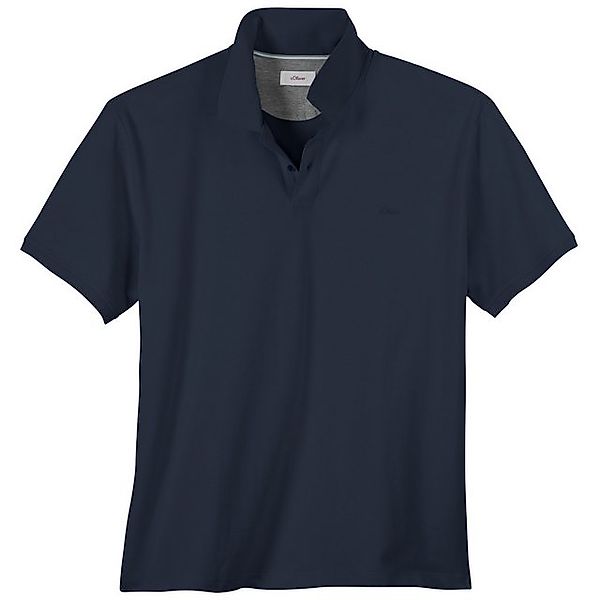 s.Oliver Rundhalsshirt Große Größen Herren Basic Stretch-Poloshirt navy s.O günstig online kaufen