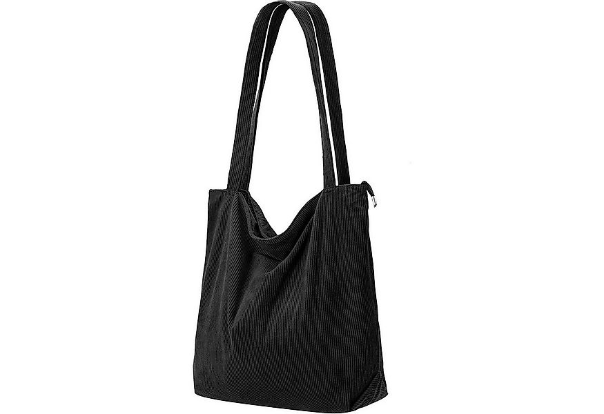 LuxusKollektion Tragetasche Damen Tote Bag Shopper Cord Handtasche Reißvers günstig online kaufen