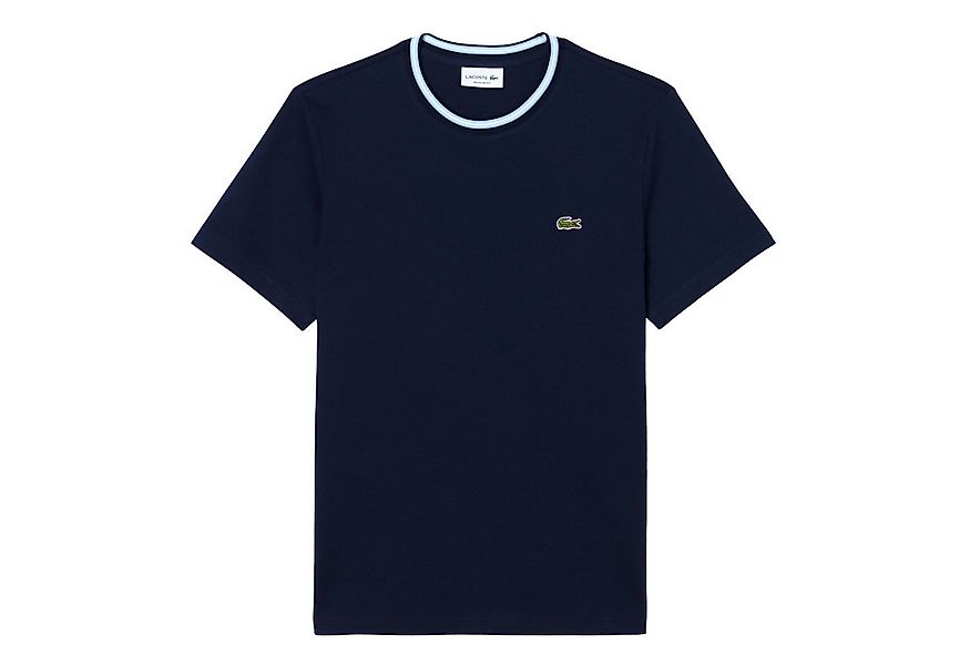 Lacoste Kurzarmshirt T-Shirt mit Logostreifen mit Krokodil-Patch auf der li günstig online kaufen