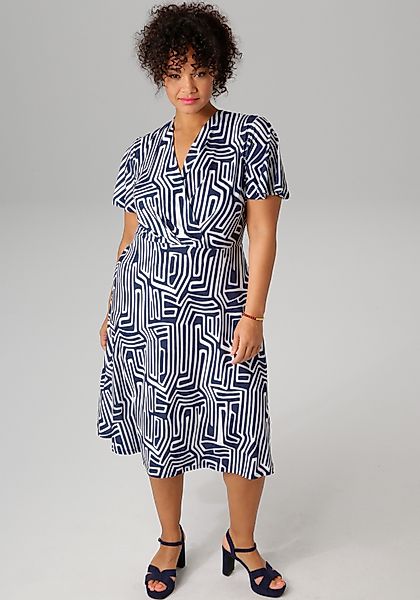 Aniston PLUS Jerseykleid mit V-Ausschnitt in günstig online kaufen