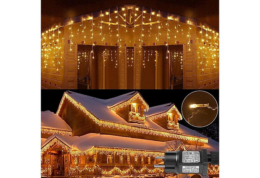 LMaxhome LED-Lichterkette Eisregen Lichterkette für Aussen Flashing Effekt günstig online kaufen