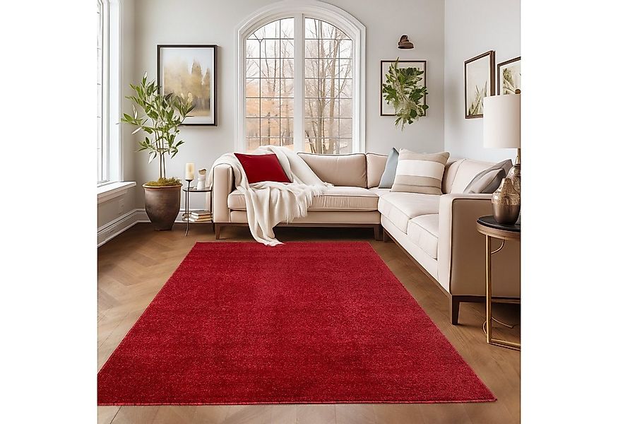 SIMPEX24 Teppich Unicolor - Einfarbig, Läufer, Höhe: 11 mm, Einfarbig Kurzf günstig online kaufen