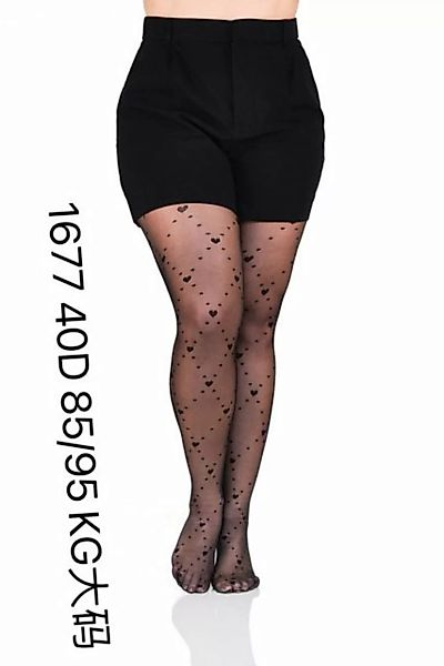 COFI 1453 Leggings Damen Strumpfhose mit Herzen Durchsichtig Baumwollzwicke günstig online kaufen