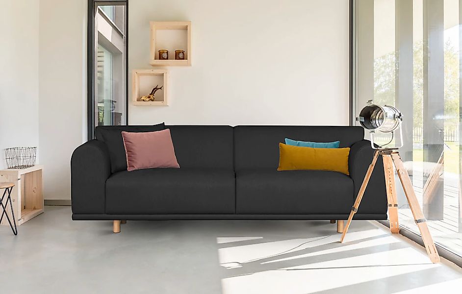 OTTO home 3-Sitzer "Maroon" in skandinavischem Design, mit losen Kissen günstig online kaufen