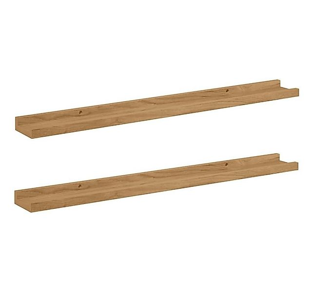 vidaXL Regal Wandregal mit Regal 2 pcs Braun 80 x 9 x 3 cm Holzwerkstoff, 2 günstig online kaufen