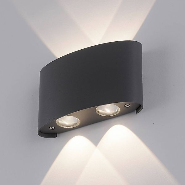 Paul Neuhaus LED-Außenwandleuchte Carlo, 13 cm, schwarz günstig online kaufen