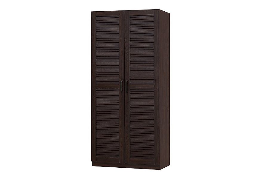 en.casa Kleiderschrank »Finning« 1 Stange, 1 Fach 176x80x52 cm Walnuss günstig online kaufen